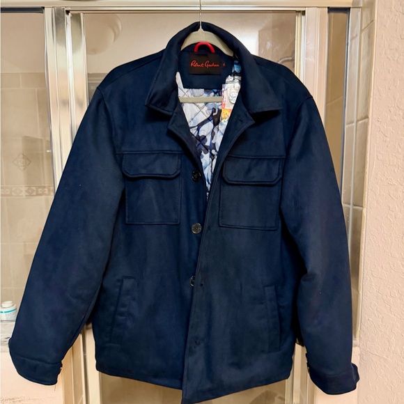 Robert Graham Midnight Blue Field Jacket NWT Sz M retail $248